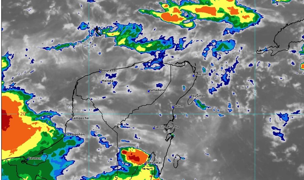 Pronostican lluvias puntuales muy fuertes en Yucatán y Quintana Roo